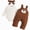 H1754-Brown, variant on TOWED22 Baby Girl Fall Winter Clothes 3 Pieces Sets Long Sleeve Round Neck Floral Jumpsuit Romper Print Pants Headband Outfits Set(Pink,3-6 M)