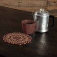 thumbnail image 6 of VHC Brands Classic Country Primitive Tabletop & Kitchen Jute Red Trivet, Burgundy Natural Tan 8", 6 of 7