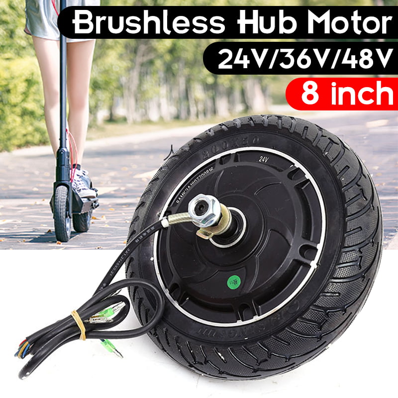 Details about   US 8" 350W 24-48V DC Electric Scooter Hub Wheel Brushless Motor 12-28KM/KH 