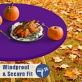 thumbnail image 3 of Round Spandex Tablecloth, Elastic Fitted Waterproof Tablecloths for 36"-44" Tables, Stretch Washable Picnic Table Cover for Camping, Dining, Indoor and Outdoor, Purple, 3 of 4