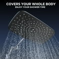 thumbnail image 5 of Ophanie 12 Inch Coverage High Pressure Rain Shower Head Combo with Adjustable Extension Arm, Wide Rainfall & 5 Modes Handheld Showerhead, Dual Anti-Clog Nozzles for Ultimate Experience, Silver Chrome, 5 of 12