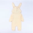 thumbnail image 5 of Baby Snowsuit Animal Bunny Baby Easter Snowsuit Long Ear Rabbit Hoodie Jumpsuit With Zipper Baby Girl Winter Clothes Beige 0 Months-3 Months, 5 of 7
