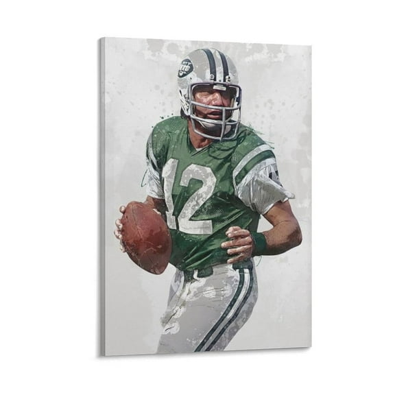 Joe Namath Posters Football Canvas Room Aesthetic Poster Print Art Wall Painting Canvas Posters Gifts Modern Bedroom Decor 20x30inch(50x75cm)