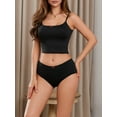 thumbnail image 3 of Raccmtaty Women's 2 Piece Lounge Set Sleeveless Cami Tops Solid Color Shorts Sleepwear Sets, 3 of 9
