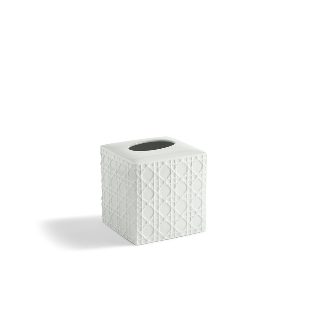 Kassatex Porcelain Palm Bathroom Accessory Collection White Tissue