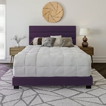 Boyd Sleep  Napoli Padded Upholstered Purple Leather Bed Full