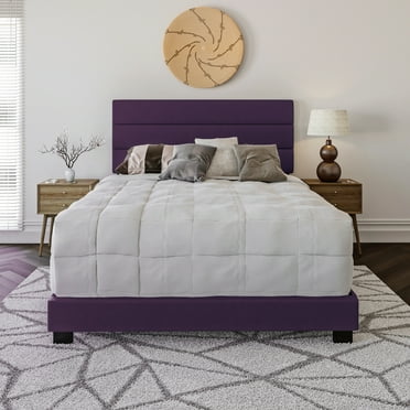 Boyd Sleep  Napoli Padded Upholstered Purple Leather Bed Full