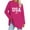 Hot Pink, variant on Jinhomg Women's Dressy Casual Blouse Trendy Long Sleeve Letter Printed Tee Shirts Oversized Comfy Drop Shoulder Tops Fall Lightweight Loose Going Out Wear Black ang friday Deal Gray M