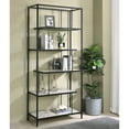 thumbnail image 2 of Furniture of America Lakely Metal 5-Shelf Bookcase in Black and White, 2 of 4
