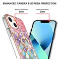 thumbnail image 4 of SaniMore for Apple iPhone 14 Plus Case 6.7-inch, Shockproof TPU Fashion Marble Pattern Cover for iPhone 14 Plus Women Men with Ring Kickstand Holder Clear Bumper Protection Cover, Colored Scales, 4 of 5