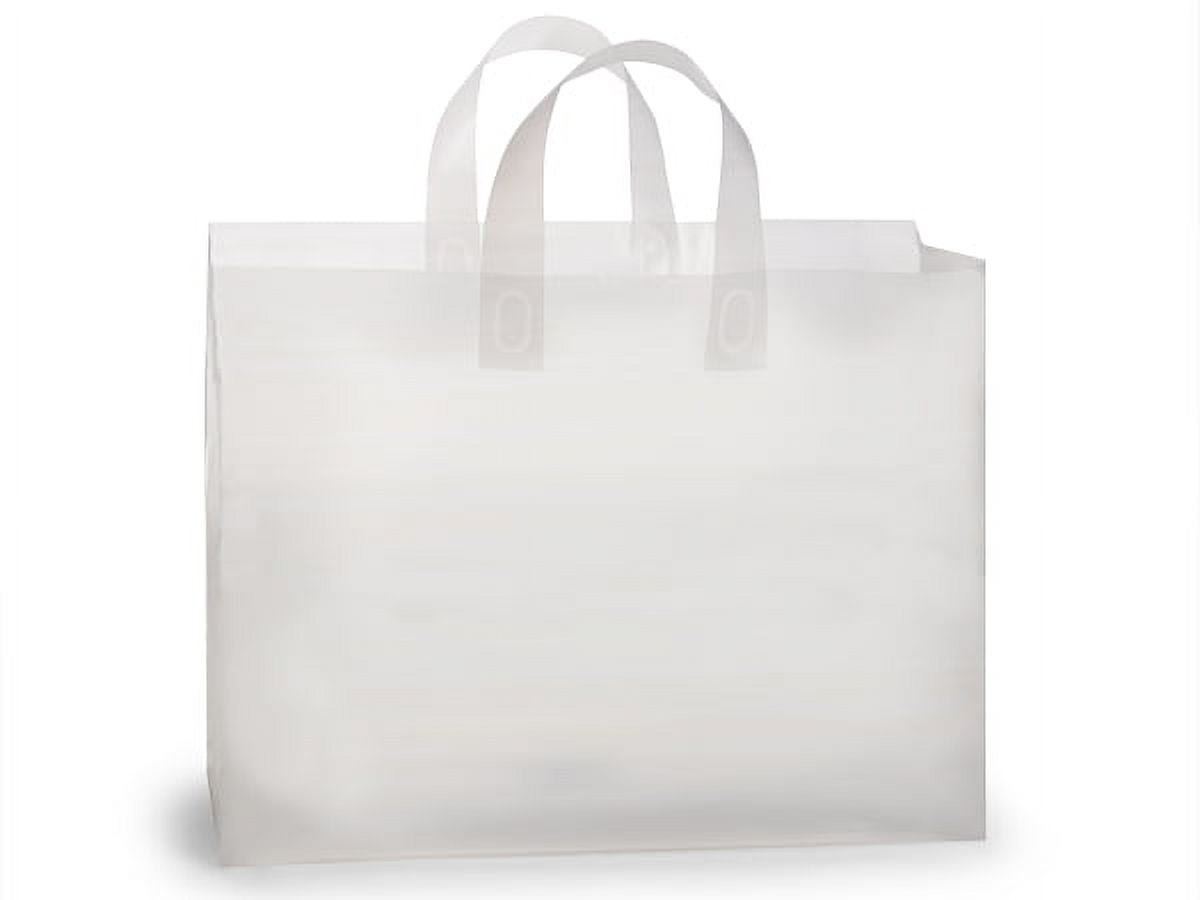 Clear plastic shopping bags with handles sale
