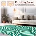 thumbnail image 2 of ODIKA 6x9 Machine Washable Non-Slip Area Rug, Flowing Wave with Anti Slip Backing High Traffic Rug, Teal, 489853, 2 of 7