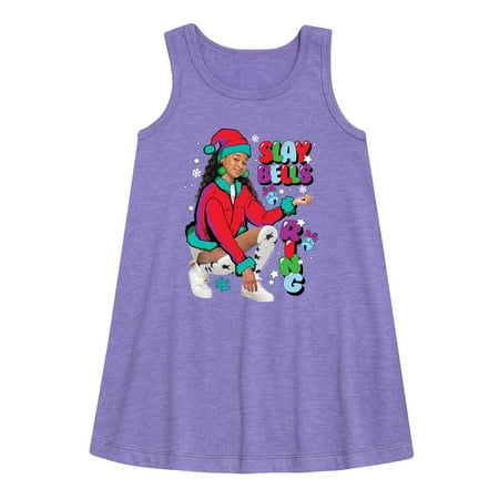 

Lay Lay - Slay Bells Ring - Toddler and Youth Girls A-line Dress