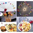 thumbnail image 2 of 100 piezas de palillos de fruta de bambú, palillos de cóctel elegantes, palillos de dientes para aperitivos [H], 2 of 2