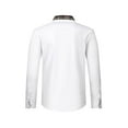 thumbnail image 3 of ibuvkizy Mens Dress Shirts Long Sleeve Stretch Casual Button Down Turndown Collar Shirts for Men Dress Shirts Solid Color Long Sleeve Business Tops with Pocket White S, 3 of 8