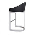 thumbnail image 2 of Tempo Furniture Kori Stationary 26" Counterstool Nickel Powder Coat Finish & Black Polyurethane by Furnish Theory, 2 of 5