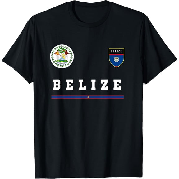 Belize Sports/Soccer Jersey Tee Flag Football T-Shirt