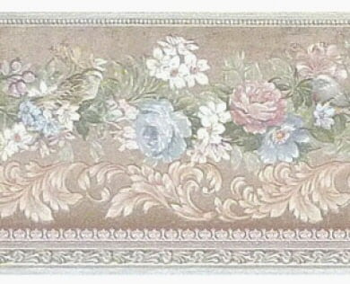 879104 Satin Pastel Roses Wallpaper Border