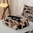 thumbnail image 5 of catabedysis Camo Camping Zipper Twin Comforter Sets with Fitted Sheet and 2 Pillowcases,Wildlife Camper Pattern Zipper Bedding Set For Boys,Brown Beige,Light Gray Reversible,4-Piece, 5 of 7