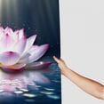 thumbnail image 3 of Creowell Lotus Flower Pretty Shower Curtain Bathroom Decor 100% Polyester Fiber Bathroom Shower Curtain Set with Hooks 69x72, 3 of 7