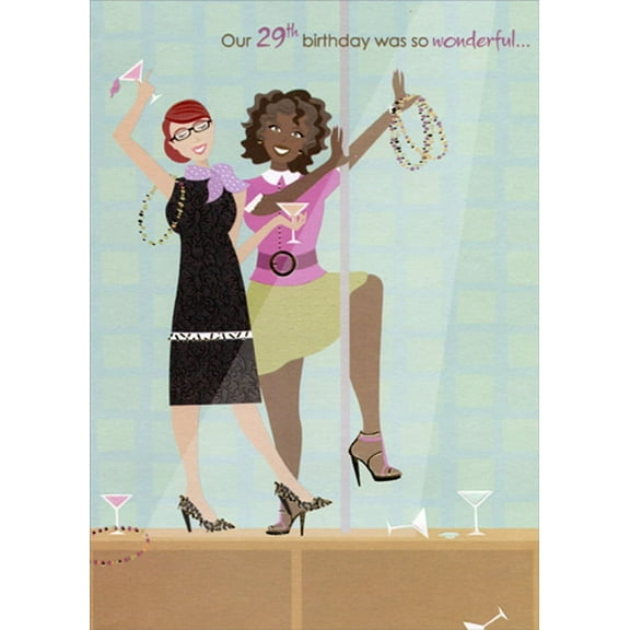Designer Greetings Our 29th Birthday Was So Wonderful Funny : Humorous Feminine Birthday Card for Her : Woman : Women