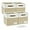 Beige & White1, variant on Collapsible Fabric Storage Cube Bins with 2 Reinforced PU Handles, Foldable Storage Organizer Baskets for Closet, Shelves, Living Room | 11"x11"x11", 4 Pack, Gray & White