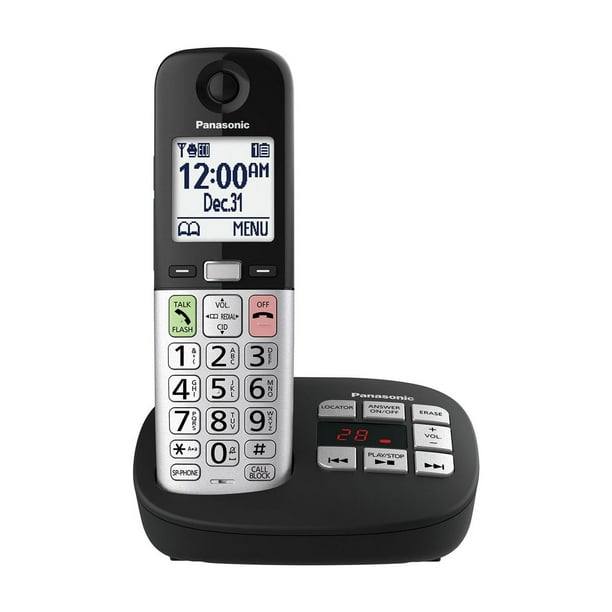Teléfono inalámbrico Panasonic KX-TGU430B con pantalla grande y botones