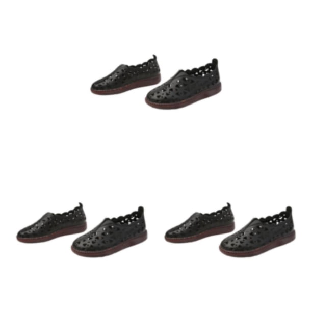 Minnieouse Zapatos planos de mujer Calzado cómodo y elegante para el diario Sandalias de mujer 2023 Zapatos Suela blanda Ligero negro 36 Type1 NO1