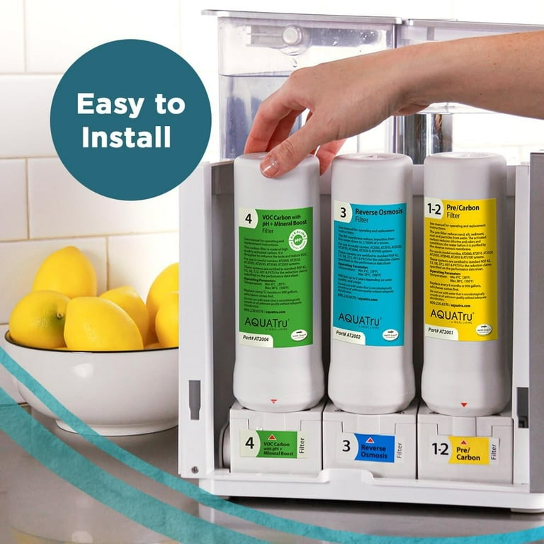 AquaTru 3-Stage Water Filter Replacement Combo Pack, Pre-Filters