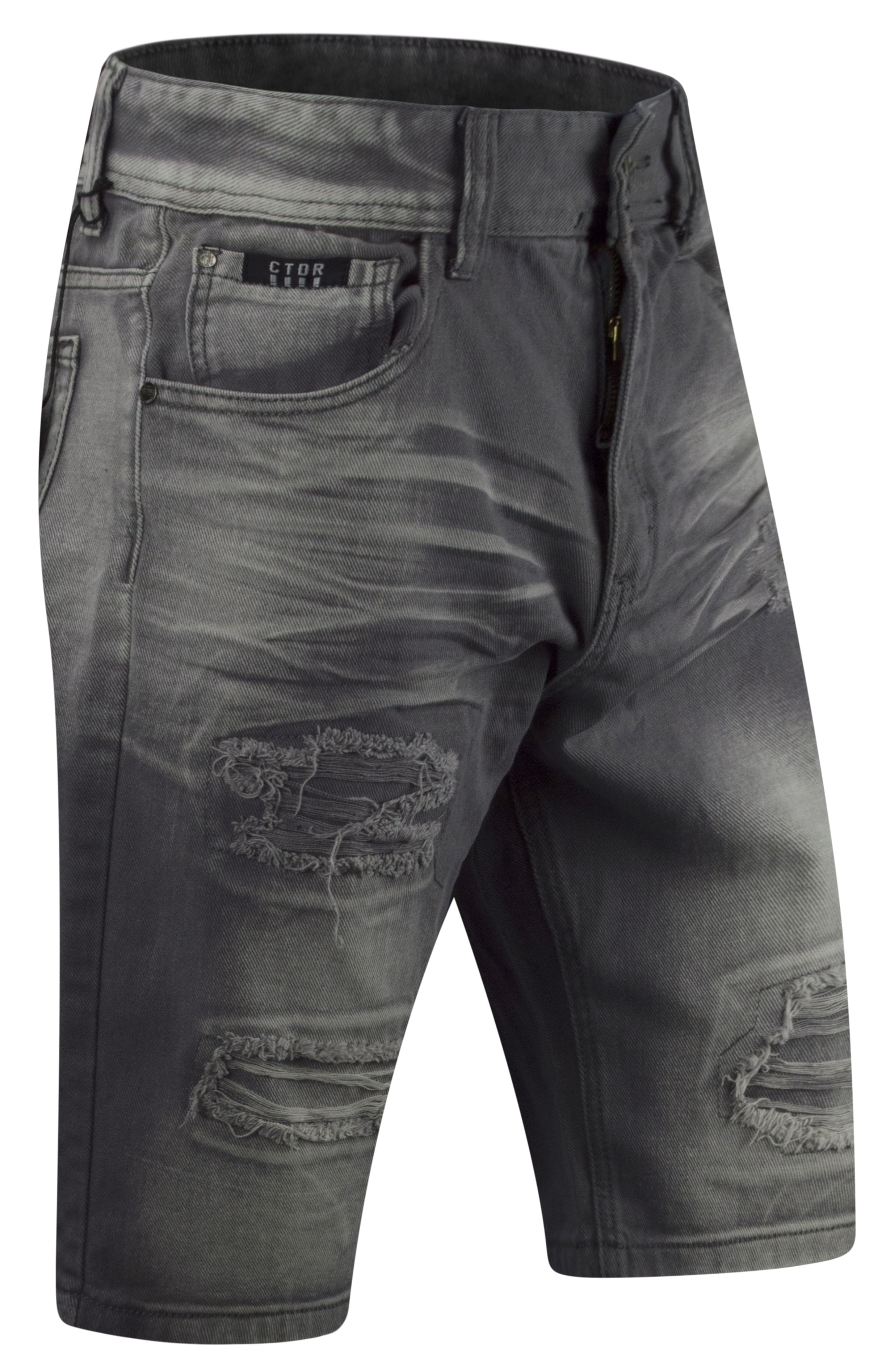 Nevada Mens Multi Pocket Slim Fit Denim Jean Shorts Big Plus Sizes