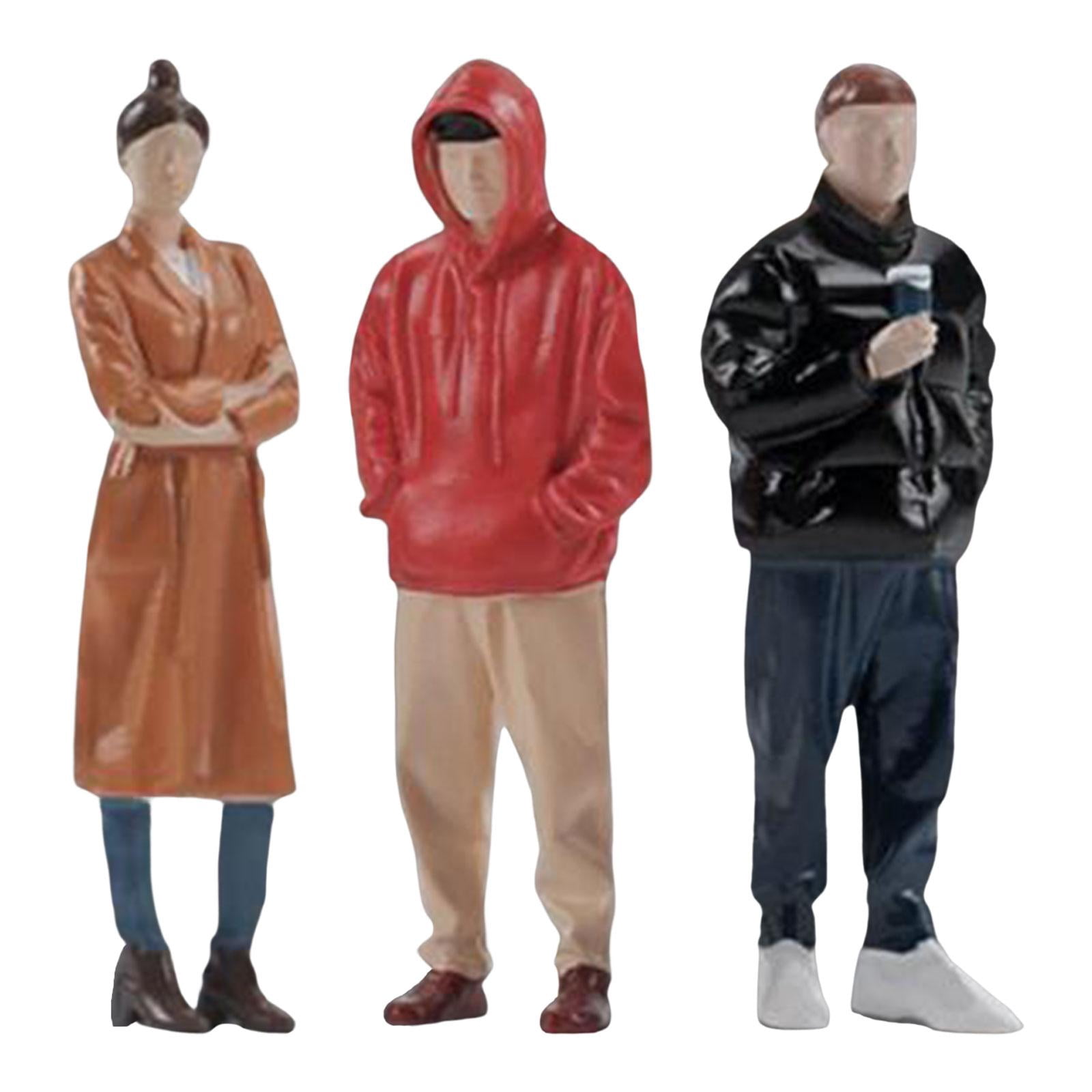 LeeQinersw 1/32 Models People Figures Resin Figures Ornament Train Railway Three People for style B