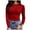 A-Red254, variant on XIAOCHA Women's Fitted Long Sleeve Crewneck T-Shirt Stretch Ribbed Casual Basic Top