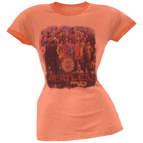The Beatles Women's Juniors Lonely Hearts Short Sleeve T Shirt