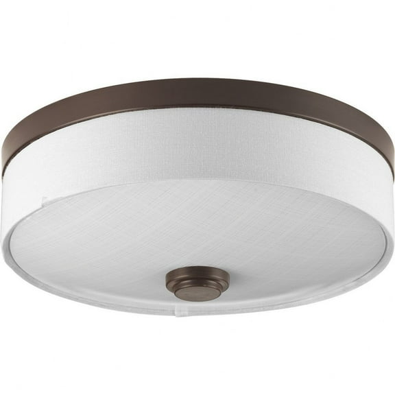 P3610-2030K9-Progress Lighting-Weaver LED - Close-to-Ceiling Light - 1 Light - Drum Shade in Transitional style - 10 Inches wide by 3.44 Inches