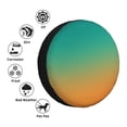 thumbnail image 4 of Fotbe Orange To Teal Gradient1 Funda de Llanta de Repuesto con Estampado, Engrosada, Ajuste Universal para Jeep, Remolque, RV, SUV, Camión-17 inch, 4 of 6