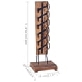 thumbnail image 2 of vidaXL Solid Teak Wood 6-Bottle Wine Rack, 2 of 5