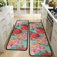 thumbnail image 4 of Kitchen Rugs Sets Of 2,Pioneer Flower Floral Print Pattern Anti Fatigue Kitchen Mat Rugs Non Slip Washable,Decorative Kitchen Floor Mats for Kitchen,Sink,Laundry,17"x47"+17"x47", 4 of 5