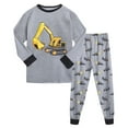 thumbnail image 2 of mgoYE Boys Loungewear Cotton Toddler Clothes Set Planet Dinosaur Long Sleeve Loungewear 2 Piece Kids Loungewear Size 2-7 Years{Yellow,6-7 Years}, 2 of 8