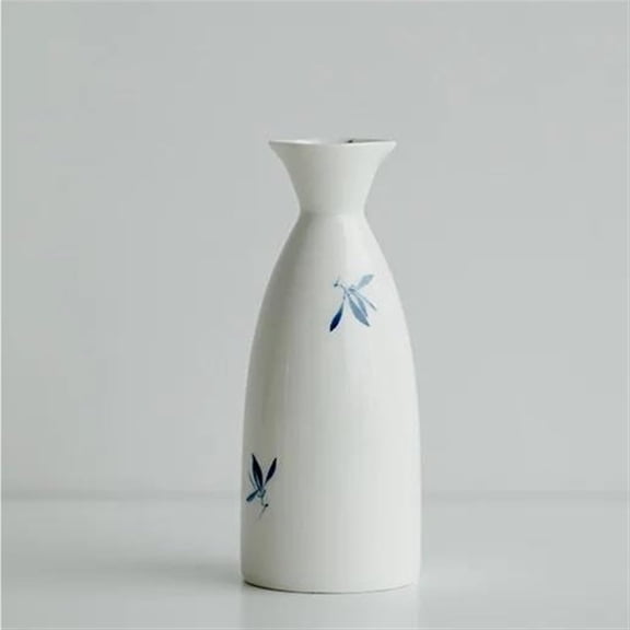 Japanese Liquor Sake Dispenser Rice Wine Boiler Drinkware Pure Hand Painted Butterfly Orchid Wine Separator Wine Warmer Cup Set