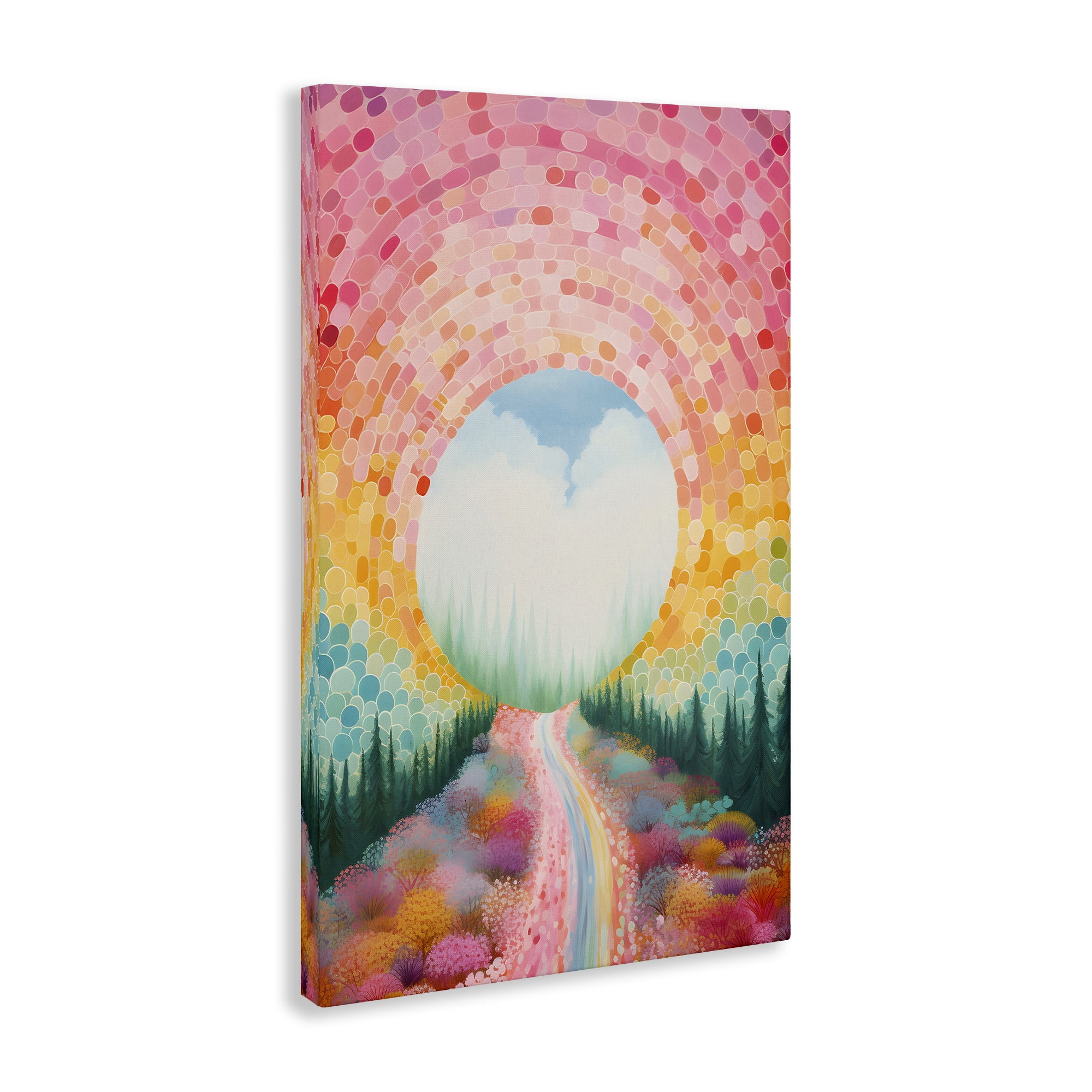 Stupell Industries Geometric Road Path Landscape Painting Gallery Wrapped Canvas Art Print Wall Art, 16 x 24