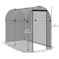 thumbnail image 3 of Outsunny 4' x 8' Plant Protection Tent Crop Cage with Door, Black, 3 of 10