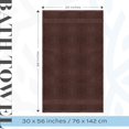 thumbnail image 4 of White Classic Luxury Bath Towels Large - Cotton Hotel spa Bathroom Towel |30x56 | 4 Pack | Brown, 4 of 8