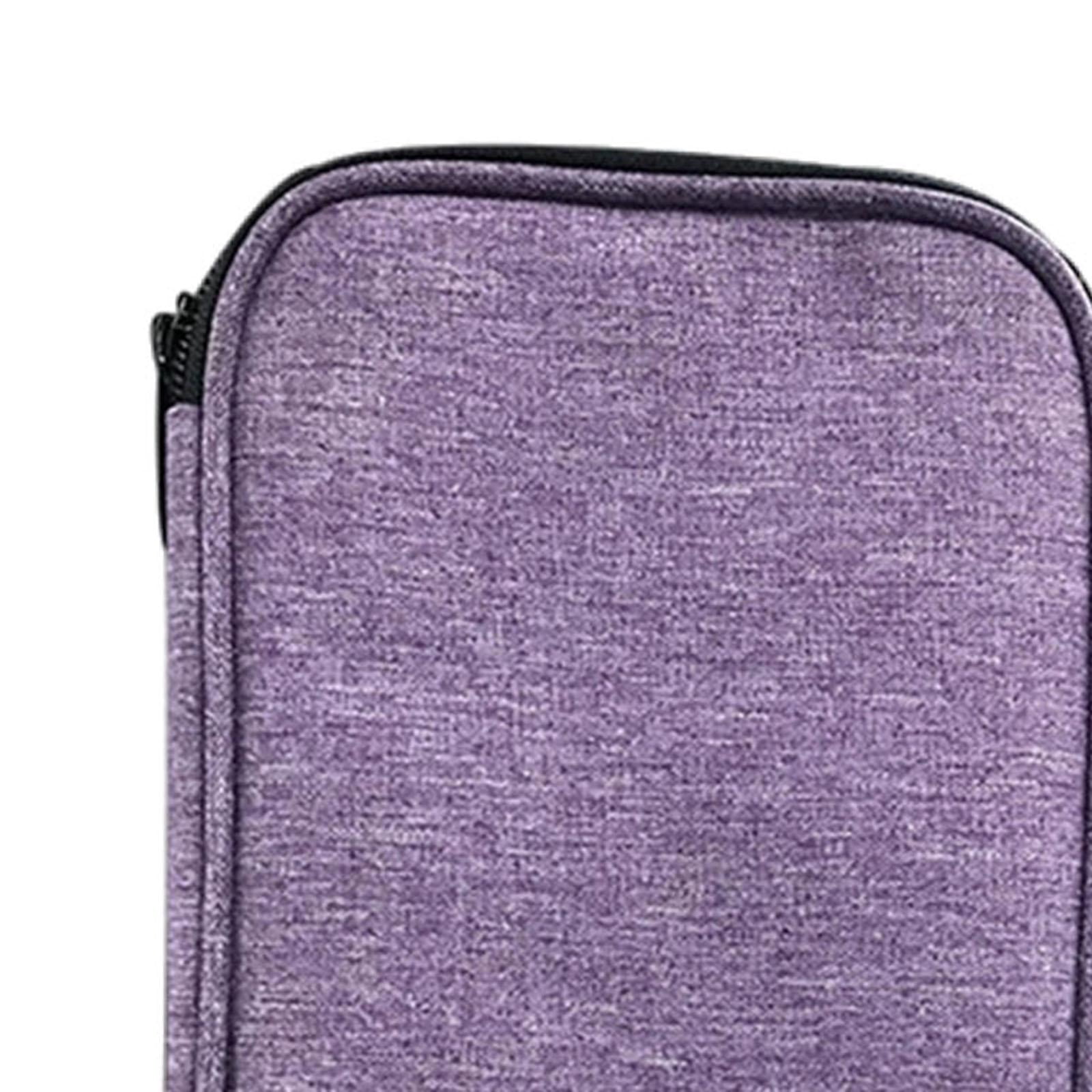 HILABEE Crochet Hook Case Knitting Pin Storage Bag Organizer Zip Bag Oxford Cloth Stain Resistant Portable Suitable for travel outdoor knitting daily commutes gift giving home organization Purple