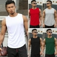 thumbnail image 1 of Tignapoo Men's Sleeveless Training Tank Top for Running and Fitness - Light Grey, Size L (BX001#) - Breathable, Moisture-Wicking Polyester for Optimal Performance, 1 of 6