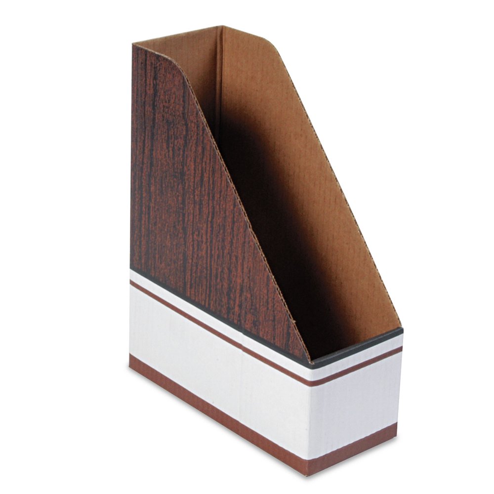 Bankers Box Corrugated Cardboard Magazine File 4 x 9 x 11 1/2 Wood