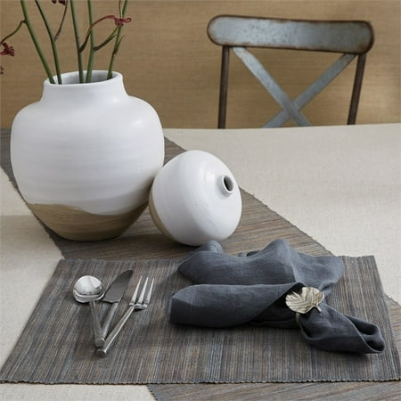 Hyacinth Pack - split p 1120-012s 14 x 72 in. hyacinth table runner, slate, pack of 2
