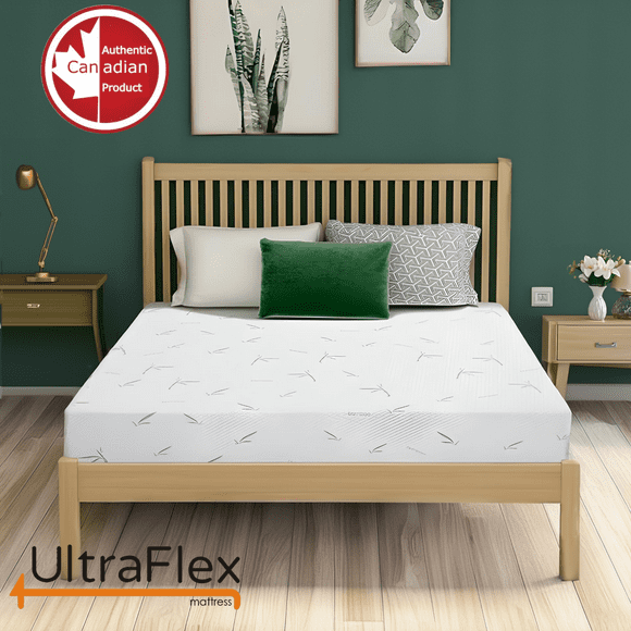 UltraFlex Resteasy - Matelas en Mousse Infusée de Gel Réversible, Idéal pour Lits Superposés, Lits Gigognes, Caravanes, RV, Sensation Bambou, Certifié CertiPUR-US, Fermeté Moyenne, en Boîte Pratique (Fabriqué au Canada)