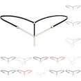 thumbnail image 4 of Matoen Fashion Women Sexy Underwear Cutout Pendant Pearl Beads Embellished G-String Thong Underpants, 4 of 4