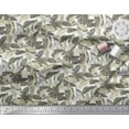 thumbnail image 3 of Soimoi White Moss Georgette Fabric Palm Leaves Print Fabric by the Yard 42 Inch Wide, 3 of 3