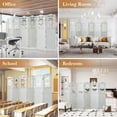 thumbnail image 5 of 6 Panel Wood Room Divider 5.6Ft Carved Room Divider and Folding Privacy Screen, Minimalism Portable Partition Screen Divider for Room Separation, Room Decoration for Home Office - White, 5 of 18